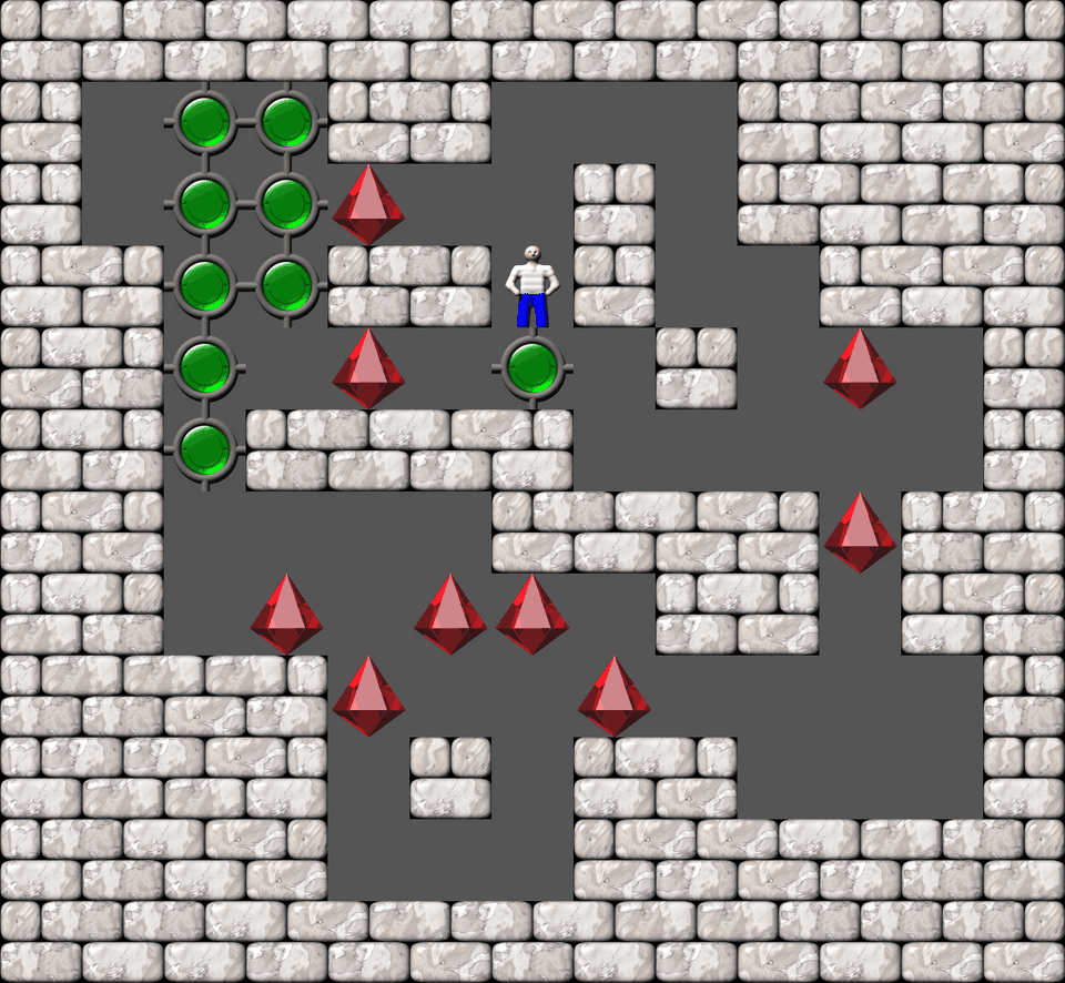Сокобан More Bugs collections уровень 204